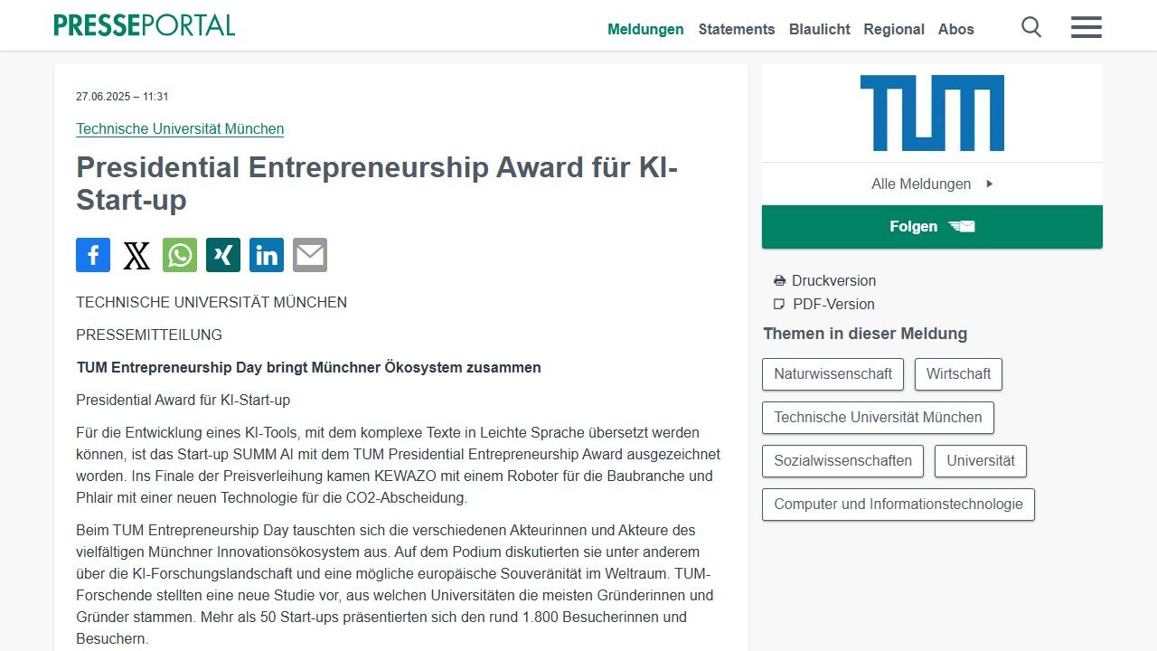 Presseportal (news aktuell)